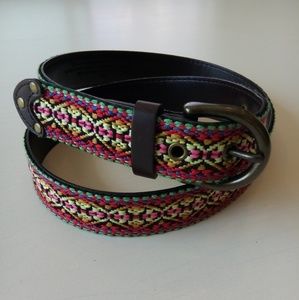 Boho style embroidered belt